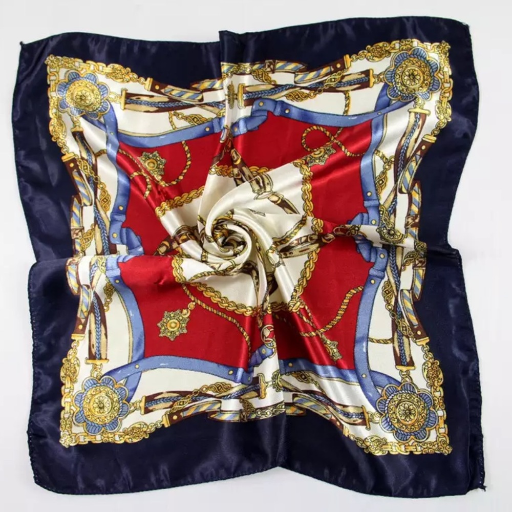 Satin square scarf